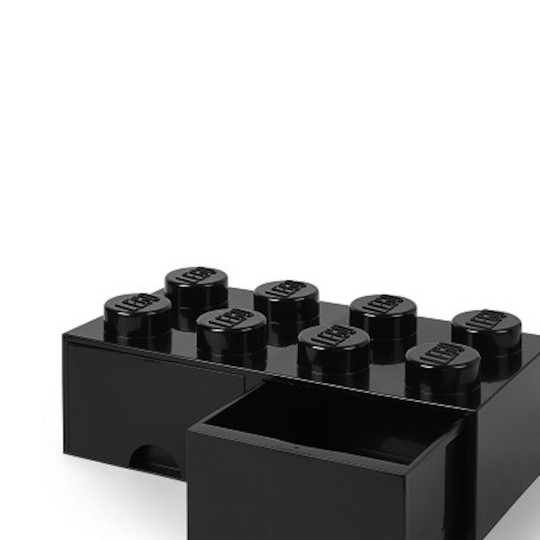 Lego Παιδικό Κουτί Αποθήκευσης από Πλαστικό 8 Knobs Μαύρο 50x25x17cm