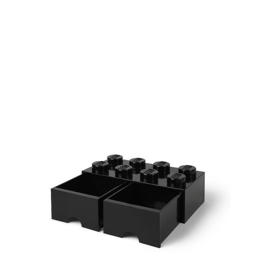 Lego Παιδικό Κουτί Αποθήκευσης από Πλαστικό 8 Knobs Μαύρο 50x25x17cm