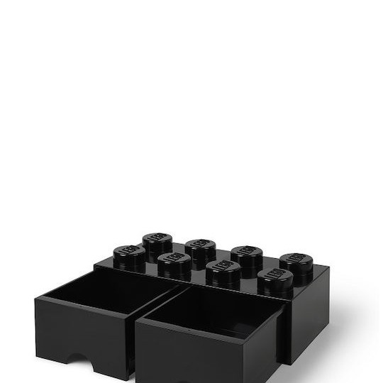 Lego Παιδικό Κουτί Αποθήκευσης από Πλαστικό 8 Knobs Μαύρο 50x25x17cm
