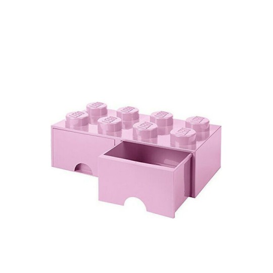 LEGO Παιδικό Κουτί Αποθήκευσης από Πλαστικό 8 Knobs Ροζ 50x25x17cm
