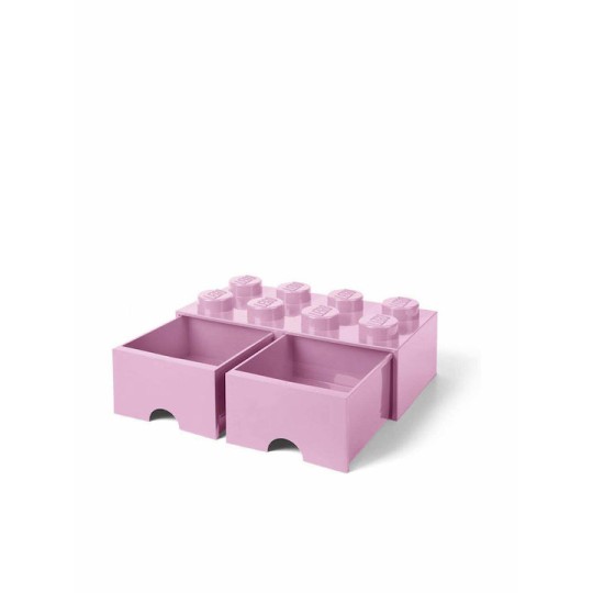 LEGO Παιδικό Κουτί Αποθήκευσης από Πλαστικό 8 Knobs Ροζ 50x25x17cm
