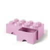 LEGO Παιδικό Κουτί Αποθήκευσης από Πλαστικό 8 Knobs Ροζ 50x25x17cm
