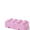 LEGO Παιδικό Κουτί Αποθήκευσης από Πλαστικό 8 Knobs Ροζ 50x25x17cm