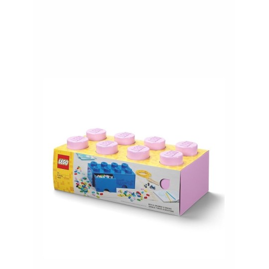 LEGO Παιδικό Κουτί Αποθήκευσης από Πλαστικό 8 Knobs Ροζ 50x25x17cm