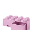 LEGO Παιδικό Κουτί Αποθήκευσης από Πλαστικό 8 Knobs Ροζ 50x25x17cm