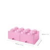 LEGO Παιδικό Κουτί Αποθήκευσης από Πλαστικό 8 Knobs Ροζ 50x25x17cm