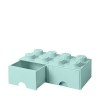 Lego Παιδικό Κουτί Αποθήκευσης από Πλαστικό 8 Knobs Τιρκουάζ 50x25x17cm