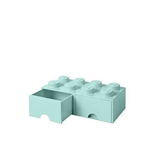 Lego Παιδικό Κουτί Αποθήκευσης από Πλαστικό 8 Knobs Τιρκουάζ 50x25x17cm