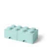Lego Παιδικό Κουτί Αποθήκευσης από Πλαστικό 8 Knobs Τιρκουάζ 50x25x17cm