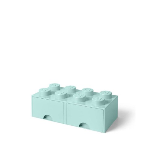 Lego Παιδικό Κουτί Αποθήκευσης από Πλαστικό 8 Knobs Τιρκουάζ 50x25x17cm