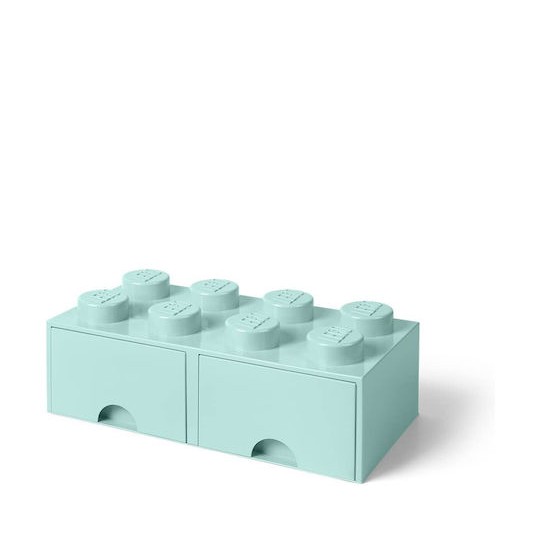 Lego Παιδικό Κουτί Αποθήκευσης από Πλαστικό 8 Knobs Τιρκουάζ 50x25x17cm