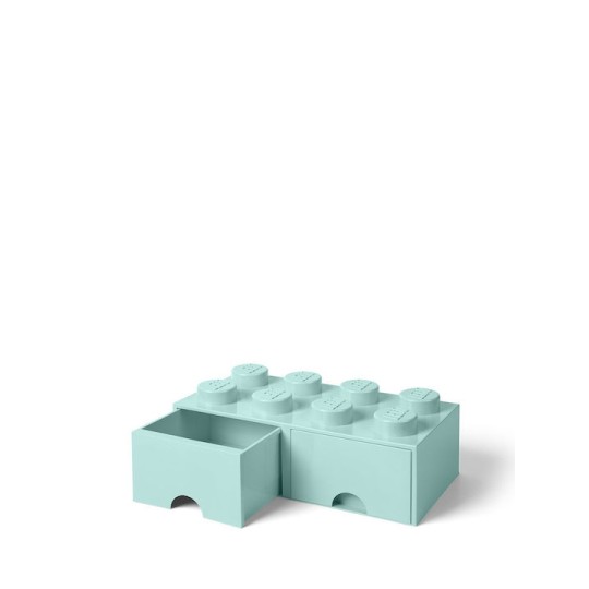 Lego Παιδικό Κουτί Αποθήκευσης από Πλαστικό 8 Knobs Τιρκουάζ 50x25x17cm