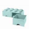 Lego Παιδικό Κουτί Αποθήκευσης από Πλαστικό 8 Knobs Τιρκουάζ 50x25x17cm