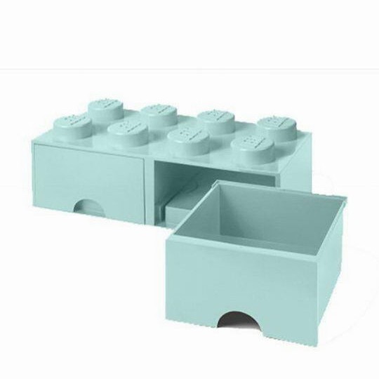 Lego Παιδικό Κουτί Αποθήκευσης από Πλαστικό 8 Knobs Τιρκουάζ 50x25x17cm