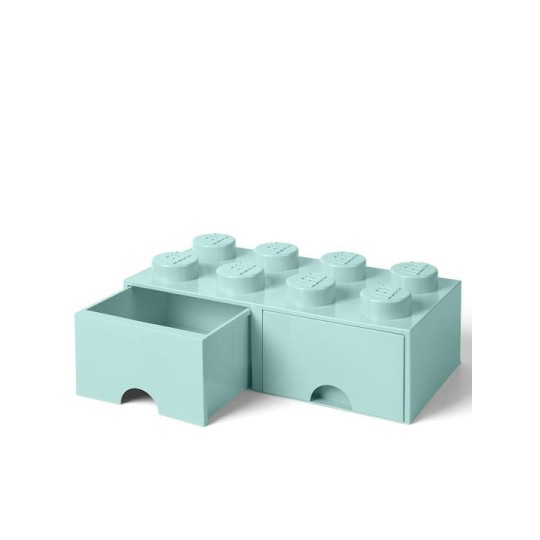 Lego Παιδικό Κουτί Αποθήκευσης από Πλαστικό 8 Knobs Τιρκουάζ 50x25x17cm