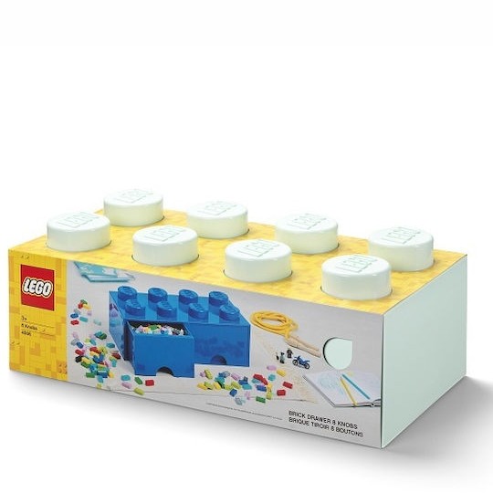 Lego Παιδικό Κουτί Αποθήκευσης από Πλαστικό 8 Knobs Τιρκουάζ 50x25x17cm
