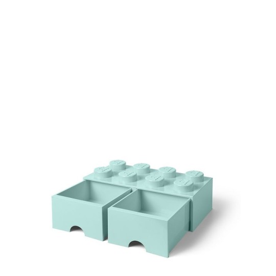 Lego Παιδικό Κουτί Αποθήκευσης από Πλαστικό 8 Knobs Τιρκουάζ 50x25x17cm