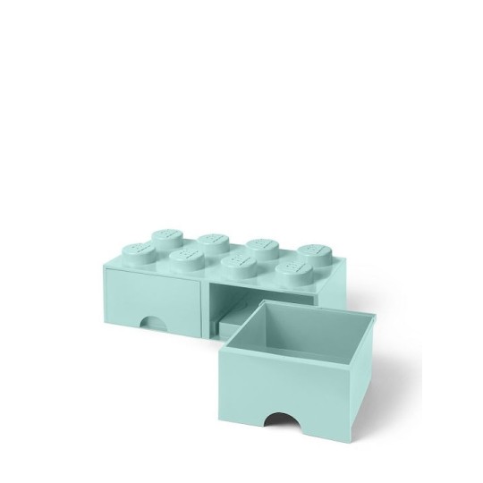 Lego Παιδικό Κουτί Αποθήκευσης από Πλαστικό 8 Knobs Τιρκουάζ 50x25x17cm