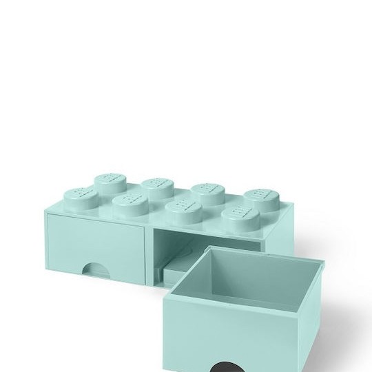 Lego Παιδικό Κουτί Αποθήκευσης από Πλαστικό 8 Knobs Τιρκουάζ 50x25x17cm
