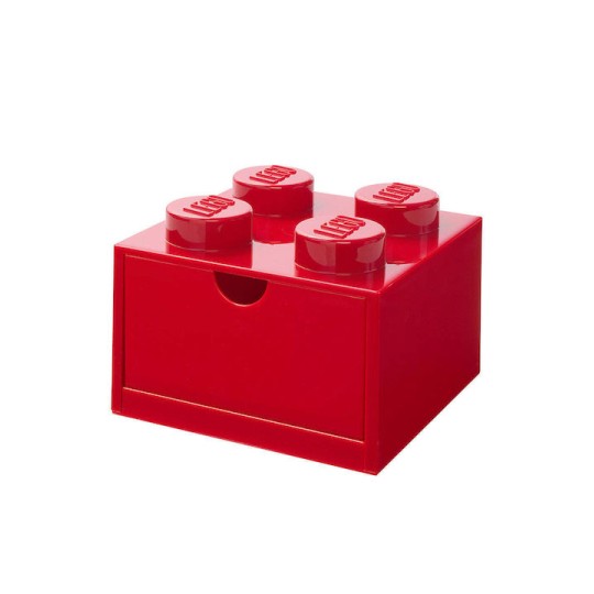 Lego Παιδικό Κουτί Αποθήκευσης από Πλαστικό 4-Stud Κόκκινο 25x25x18cm