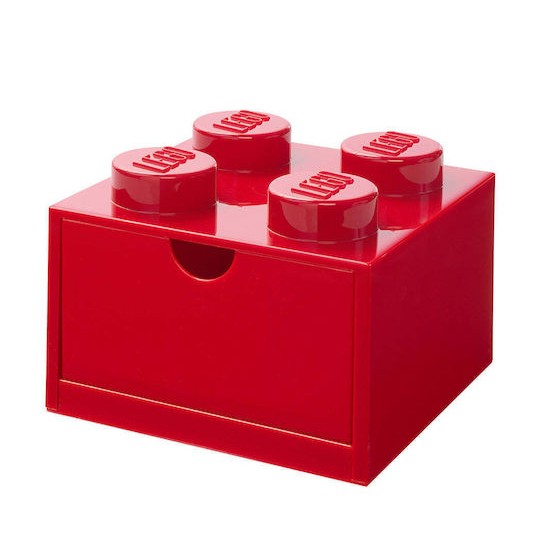 Lego Παιδικό Κουτί Αποθήκευσης από Πλαστικό 4-Stud Κόκκινο 25x25x18cm