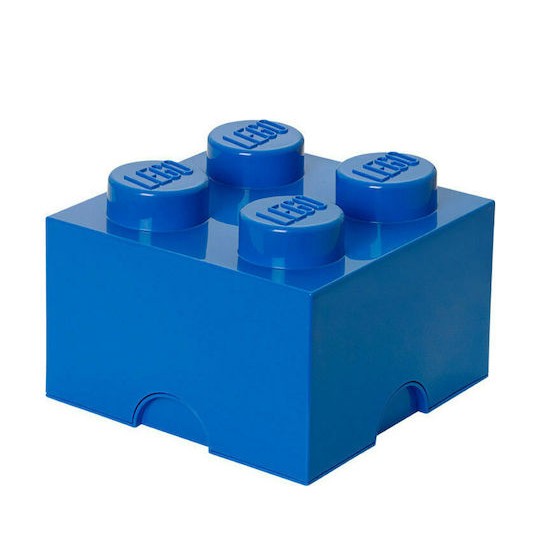Lego Παιδικό Κουτί Αποθήκευσης από Πλαστικό 4-Stud Μπλε 25x25x18cm