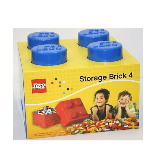 Lego Παιδικό Κουτί Αποθήκευσης από Πλαστικό 4-Stud Μπλε 25x25x18cm