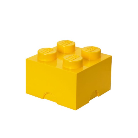 Lego Παιδικό Κουτί Αποθήκευσης από Πλαστικό 4-Stud Κίτρινο 25x25x18cm