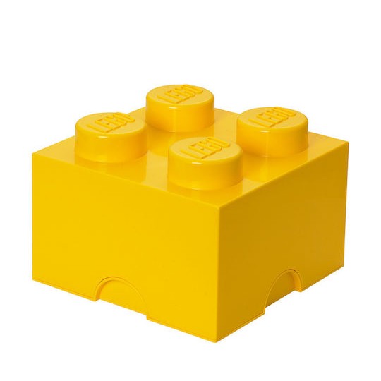 Lego Παιδικό Κουτί Αποθήκευσης από Πλαστικό 4-Stud Κίτρινο 25x25x18cm