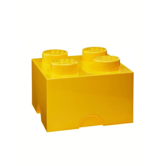 Lego Παιδικό Κουτί Αποθήκευσης από Πλαστικό 4-Stud Κίτρινο 25x25x18cm