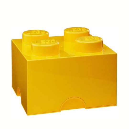 Lego Παιδικό Κουτί Αποθήκευσης από Πλαστικό 4-Stud Κίτρινο 25x25x18cm