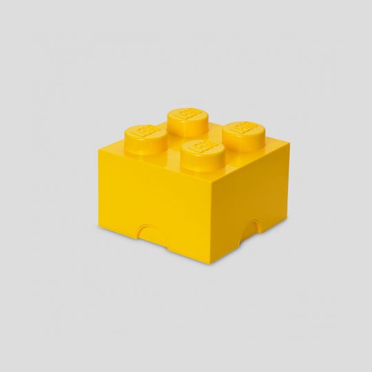 Lego Παιδικό Κουτί Αποθήκευσης από Πλαστικό 4-Stud Κίτρινο 25x25x18cm