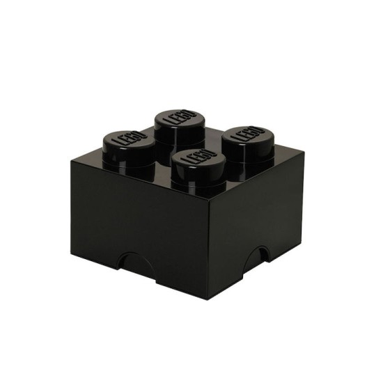 Lego Παιδικό Κουτί Αποθήκευσης από Πλαστικό 4-Stud Μαύρο 25x25x18cm