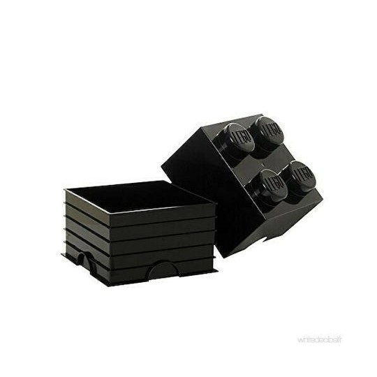 Lego Παιδικό Κουτί Αποθήκευσης από Πλαστικό 4-Stud Μαύρο 25x25x18cm