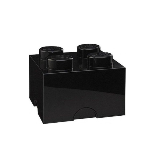 Lego Παιδικό Κουτί Αποθήκευσης από Πλαστικό 4-Stud Μαύρο 25x25x18cm