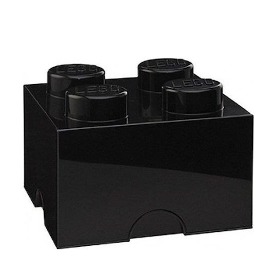 Lego Παιδικό Κουτί Αποθήκευσης από Πλαστικό 4-Stud Μαύρο 25x25x18cm