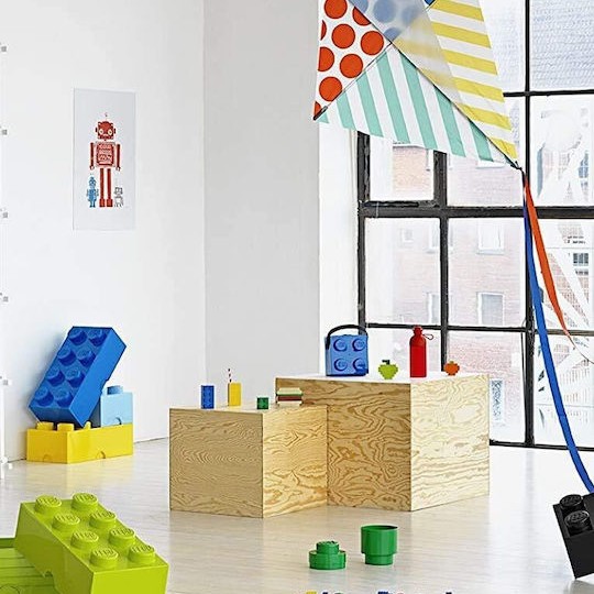 Lego Παιδικό Κουτί Αποθήκευσης από Πλαστικό 4-Stud Μαύρο 25x25x18cm