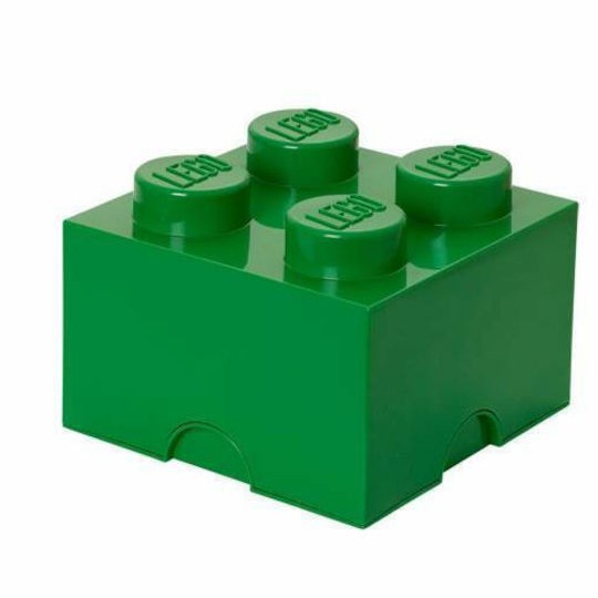 Lego Παιδικό Κουτί Αποθήκευσης από Πλαστικό 4-Stud Πράσινο 25x25x18cm