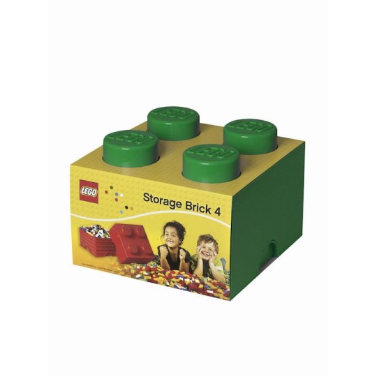 Lego Παιδικό Κουτί Αποθήκευσης από Πλαστικό 4-Stud Πράσινο 25x25x18cm