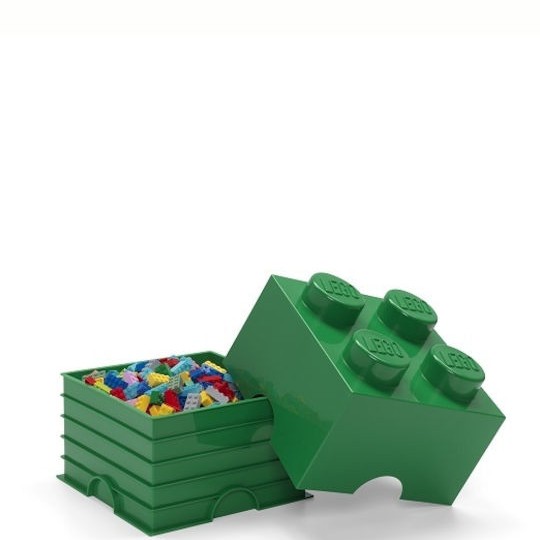 Lego Παιδικό Κουτί Αποθήκευσης από Πλαστικό 4-Stud Πράσινο 25x25x18cm