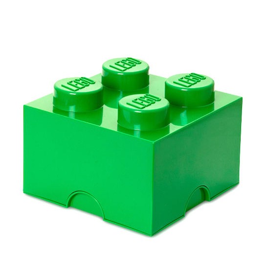 Lego Παιδικό Κουτί Αποθήκευσης από Πλαστικό 4-Stud Πράσινο 25x25x18cm
