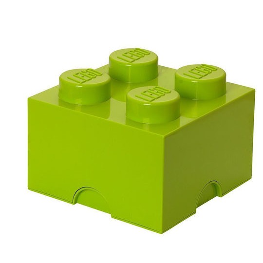 Lego Παιδικό Κουτί Αποθήκευσης από Πλαστικό 4-Stud Πράσινο 25x25x18cm