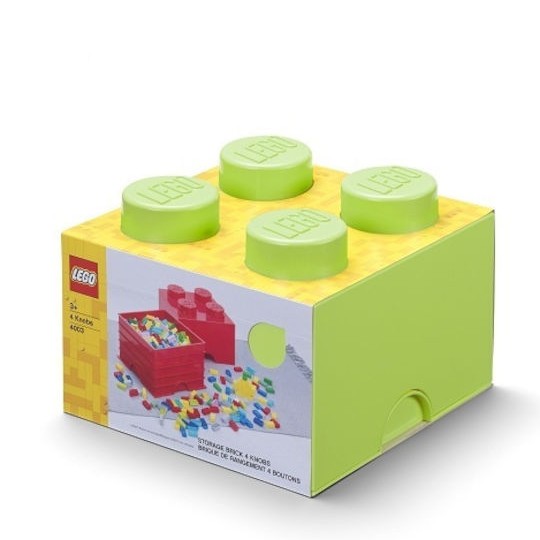 Lego Παιδικό Κουτί Αποθήκευσης από Πλαστικό 4-Stud Πράσινο 25x25x18cm