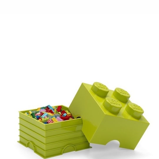 Lego Παιδικό Κουτί Αποθήκευσης από Πλαστικό 4-Stud Πράσινο 25x25x18cm