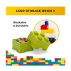 Lego Παιδικό Κουτί Αποθήκευσης από Πλαστικό 4-Stud Πράσινο 25x25x18cm