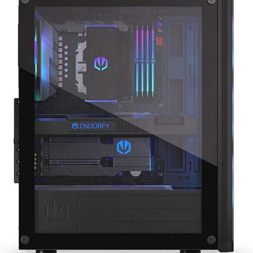 Endorfy Ventum 200 ARGB Gaming Midi Tower Κουτί Υπολογιστή με Πλαϊνό Παράθυρο Μαύρο