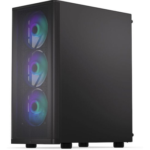 Endorfy Ventum 200 ARGB Gaming Midi Tower Κουτί Υπολογιστή με Πλαϊνό Παράθυρο Μαύρο