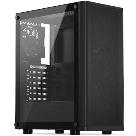 Endorfy Ventum 200 ARGB Gaming Midi Tower Κουτί Υπολογιστή με Πλαϊνό Παράθυρο Μαύρο