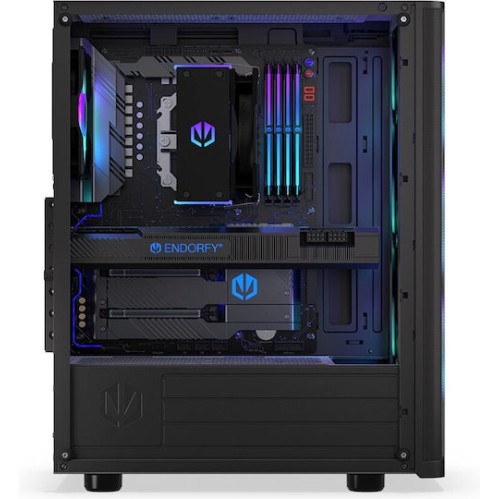 Endorfy Ventum 200 ARGB Gaming Midi Tower Κουτί Υπολογιστή με Πλαϊνό Παράθυρο Μαύρο
