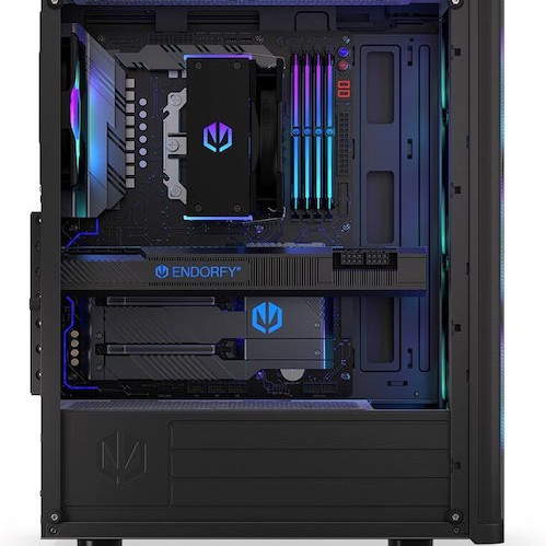 Endorfy Ventum 200 ARGB Gaming Midi Tower Κουτί Υπολογιστή με Πλαϊνό Παράθυρο Μαύρο